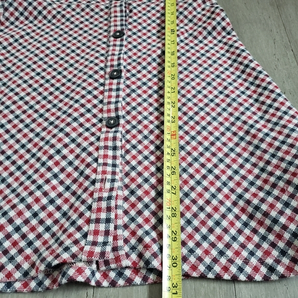 Zara Girls Gingham Print Red & Black Button Up  Collar Dress Size 13-14 - Picture 10 of 12